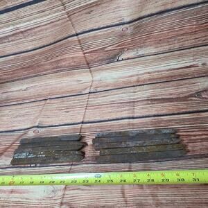 Vintage steel Square head nails 1/2 inch heads 5 to 7 inches long 10 pieces